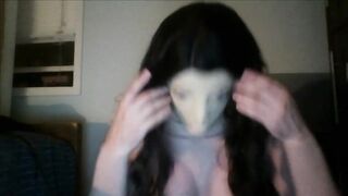 Gal's Night Pt2! Masking in a female mask and switching wigs to redhead