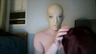 Gal's Night Pt2! Masking in a female mask and switching wigs to redhead