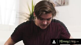 MOM'S MALE - Danielle Renae Teases Stepson Tyler Cruise With No Pants And Large Titties Pop-Out Bang