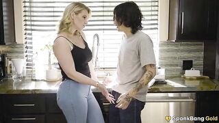 SPANKBANG GOLD - "It Could Just Be Our Little Secret" - Blond Stepmilf Wishes Stepson's Penis