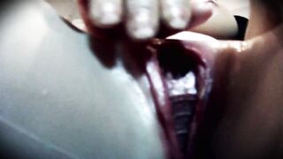 Sarah's Night End! POV of female rubber doll Sarah's rubber snatch and body!