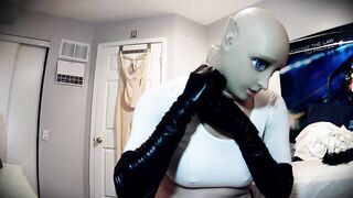 Elfie & Poppy Pt3! Unmasking from manga Elfie mask to become a vampire female doll Poppy!