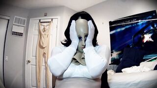 Elfie & Poppy Pt3! Unmasking from manga Elfie mask to become a vampire female doll Poppy!