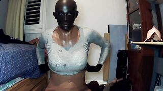 Night of Masks Part End Patricia & Nancy! Female Mask gal Patricia plays with herself and Nancy!