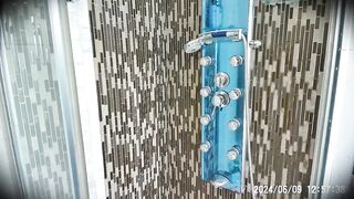 Wet May Pt3! Your wet rubber girlfriend's clean up gal! A masked rubber doll Elfie!