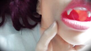 Empty Poppy 1! Your girlfriend's rubber vampire beauty face mask... for u to wear?! Do u dare?