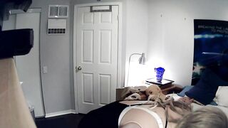 May & Jill Pt1!Female masked rubber hotty May plays around with her ebony suit and rubber body!