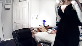 May & Jill Pt1!Female masked rubber hotty May plays around with her ebony suit and rubber body!