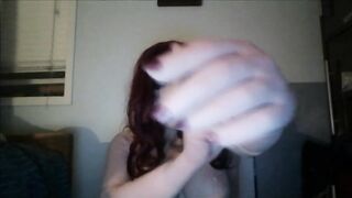 Breasty Nights Pt5! Taking my silicone female glove hands off! During the time that wearing my female silicone masks