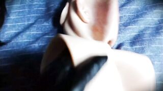 Empty Ely 1! Playing with female mask Ely, a rubber face of mother i'd like to fuck step mother!