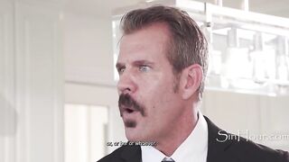 Three-some To Keep The Marriage Going (Str8 Politican And Lesbian Wife Screw Support Staff)