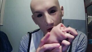 May and Anine Pt4! Removing my silicone female hand gloves and wigging in my pink wig!