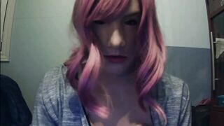 May and Anine Pt4! Removing my silicone female hand gloves and wigging in my pink wig!