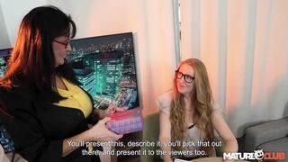 MatureClub - Redhead Aged Showhost Discovers Fresh Cameraman has Monster Schlong