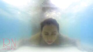 Breath pause underwater. Domination coarse sex. Nudist Regina Noir swimming, sucks and bangs in the swimming pool. two 196