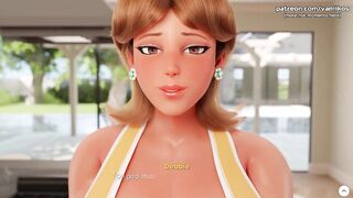 big beautiful woman Stepmom mother I'd like to fuck With GIANT Bazookas & A Large Bulky Butt Gives Tit Job To Large Jock Stepson In The Kitchen - Mansion Days - CG Taboo Game