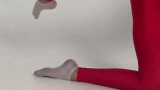 leggings stretching dominatrix socks