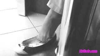 Nyllady Dangling in a Pizzeria