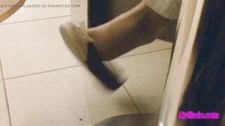 Nyllady Dangling in a Pizzeria