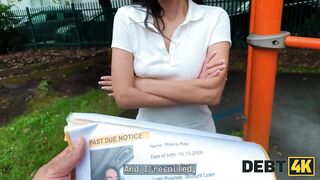 DEBT4k. Public unfathomable mouth is her favourite way to pay off debts