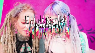 Intensive FFM Anal Pounding Large Rod, Fake Melons & 2 Hawt Alternative Pornstars Gone Wild