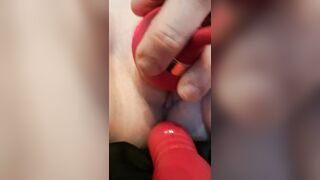 Squirt with rose close up.