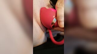 Squirt with rose close up.