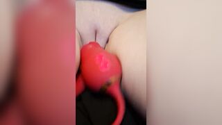 Squirt with rose close up.