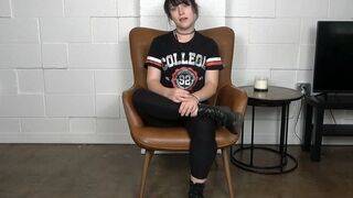 Stupid Goth Tomboy Is All Gal Likes Anal!
