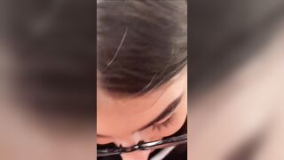 Sexy Teen 18yo Brunette hair Gives Hardcore Sloppy Oral pleasure Untill My Penis Can't Take Anymore in POV