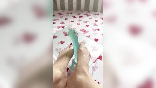 Footjob cream pie jizz foot