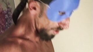 Masked mother I'd like to fuck Sucks and Screws Giant Jock on Bed