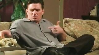 Golden-haired Bombshell in Superman Tee Seduces and Fingers Herself Wildly