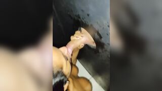 I Drilled Hard in the Gloryhole Whilst the Cuckold Filmed