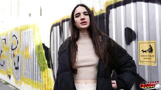 GERMAN SCOUT - Eye Rolling Climax for skinny french Cutie Candie Luciani at Casting Screw