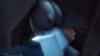 Toon scene cute beauties get drilled