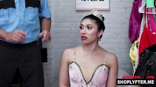 Penelope Woods giving four blowjos to convince the offiers to let this slip