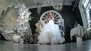 Alexa - Fastened up bride on photo shoot in photo studio CS09 Part 1