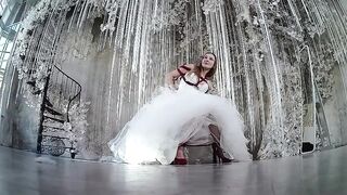 Alexa - Fastened up bride on photo shoot in photo studio CS09 Part 1