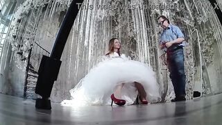 Alexa - Fastened up bride on photo shoot in photo studio CS09 Part 1