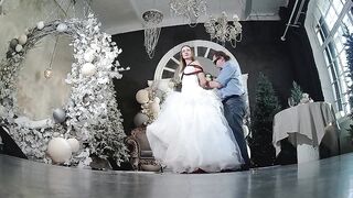 Alexa - Fastened up bride on photo shoot in photo studio CS09 Part 1