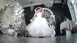 Alexa - Fastened up bride on photo shoot in photo studio CS09 Part 1