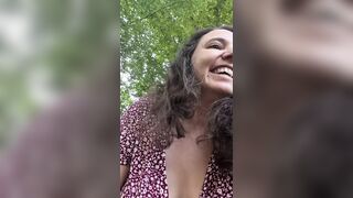 Risky squirt outside