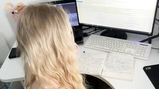 Sexually excited student suggests her holes for the most excellent mark