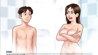 Stepdaughter vs stepmom fight over tenant's jock - summertime saga