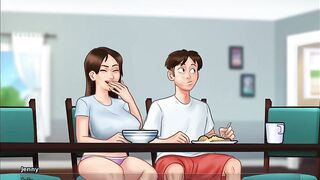 Stepdaughter vs stepmom fight over tenant's jock - summertime saga