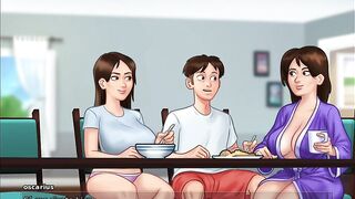 Stepdaughter vs stepmom fight over tenant's jock - summertime saga