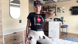 HARDCORE SCREW - Small Brunette hair Latin chick is Wild and Ribald for Coarse sex in POV