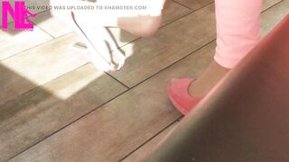 Shoeplay with High Heels in a Bar