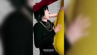 One Punch-chap Fubuki and Saitama // Parody